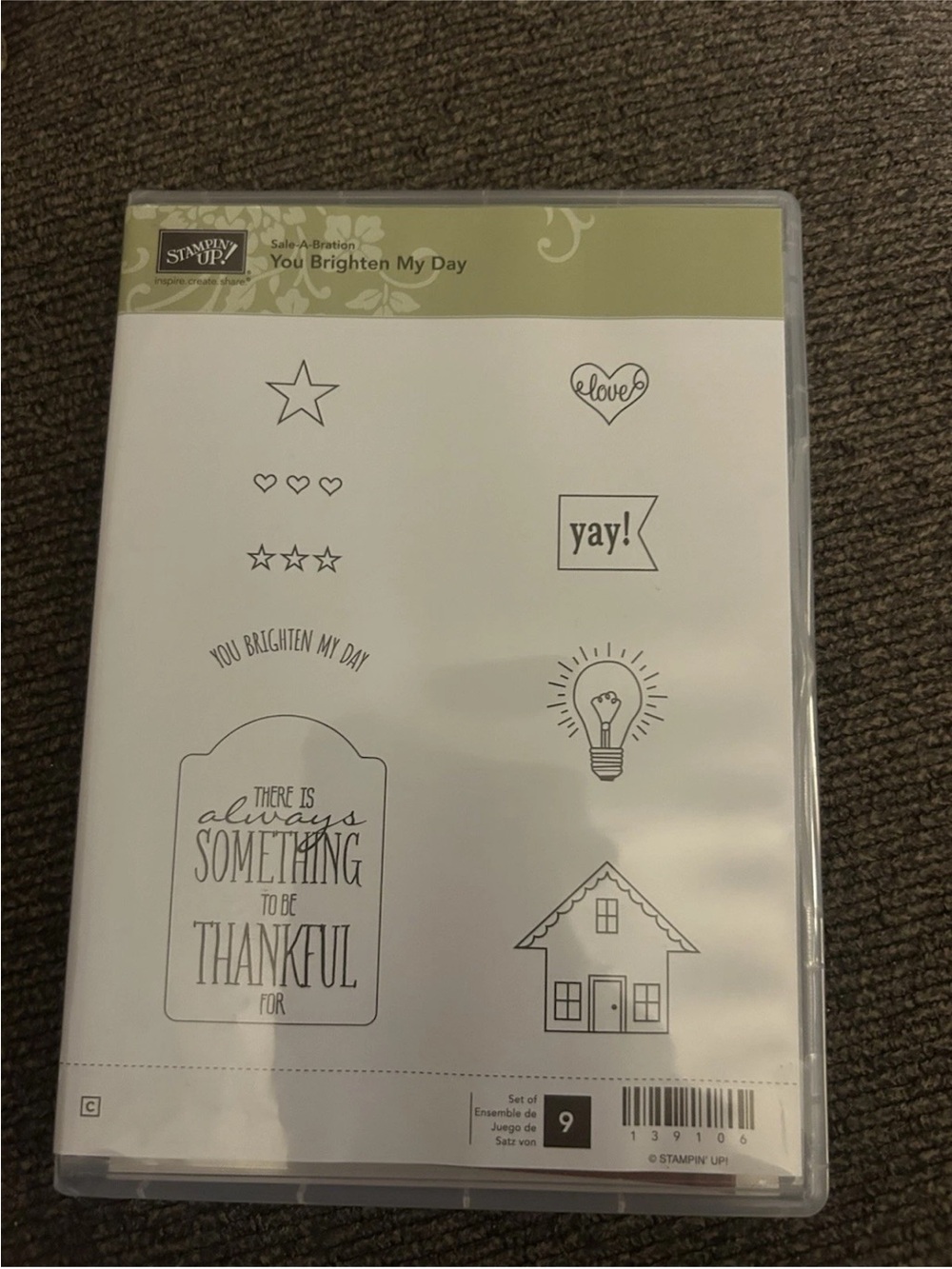 Stampin Up You Brighten My Day Stamp Set - Item # 139106